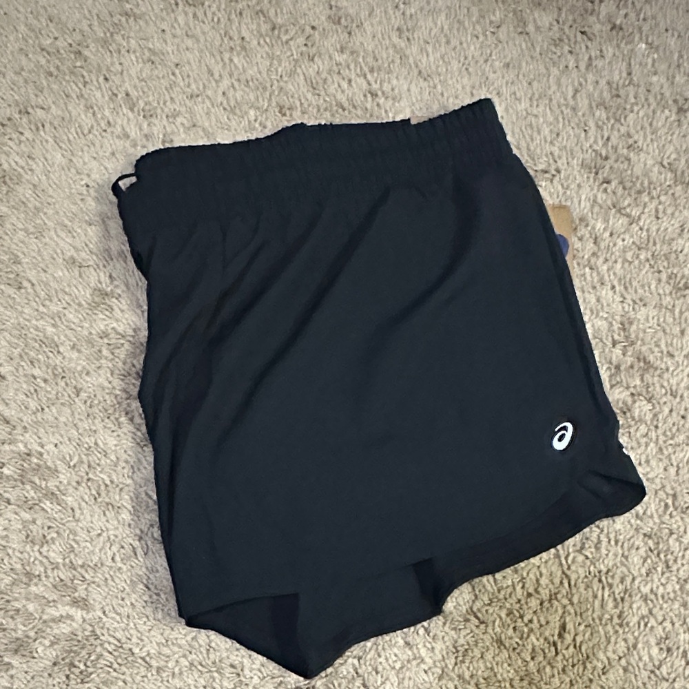 Asics Black Running Shorts with Built-In Shorts